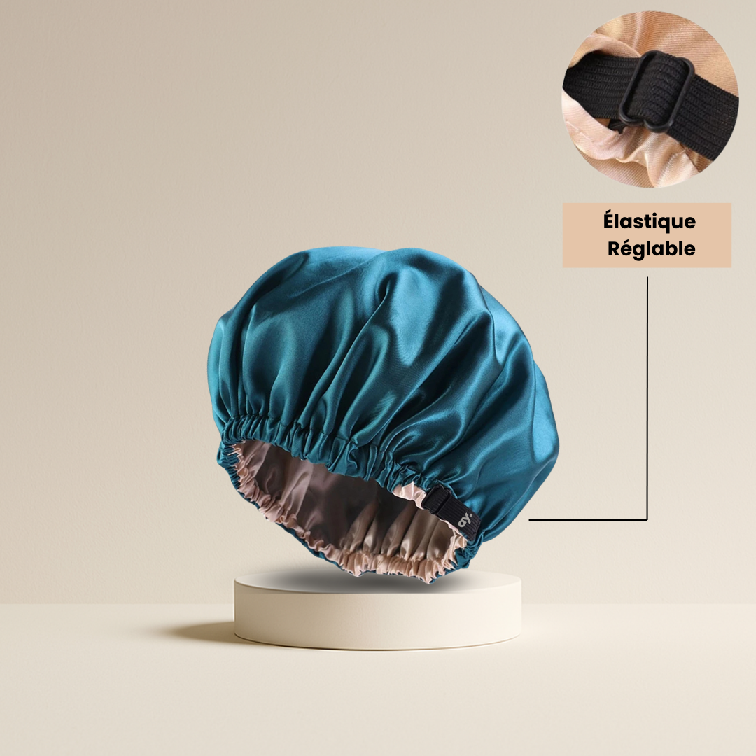 Ayanat Essentiel Nuit – Bonnet en satin double face avec élastique réglable